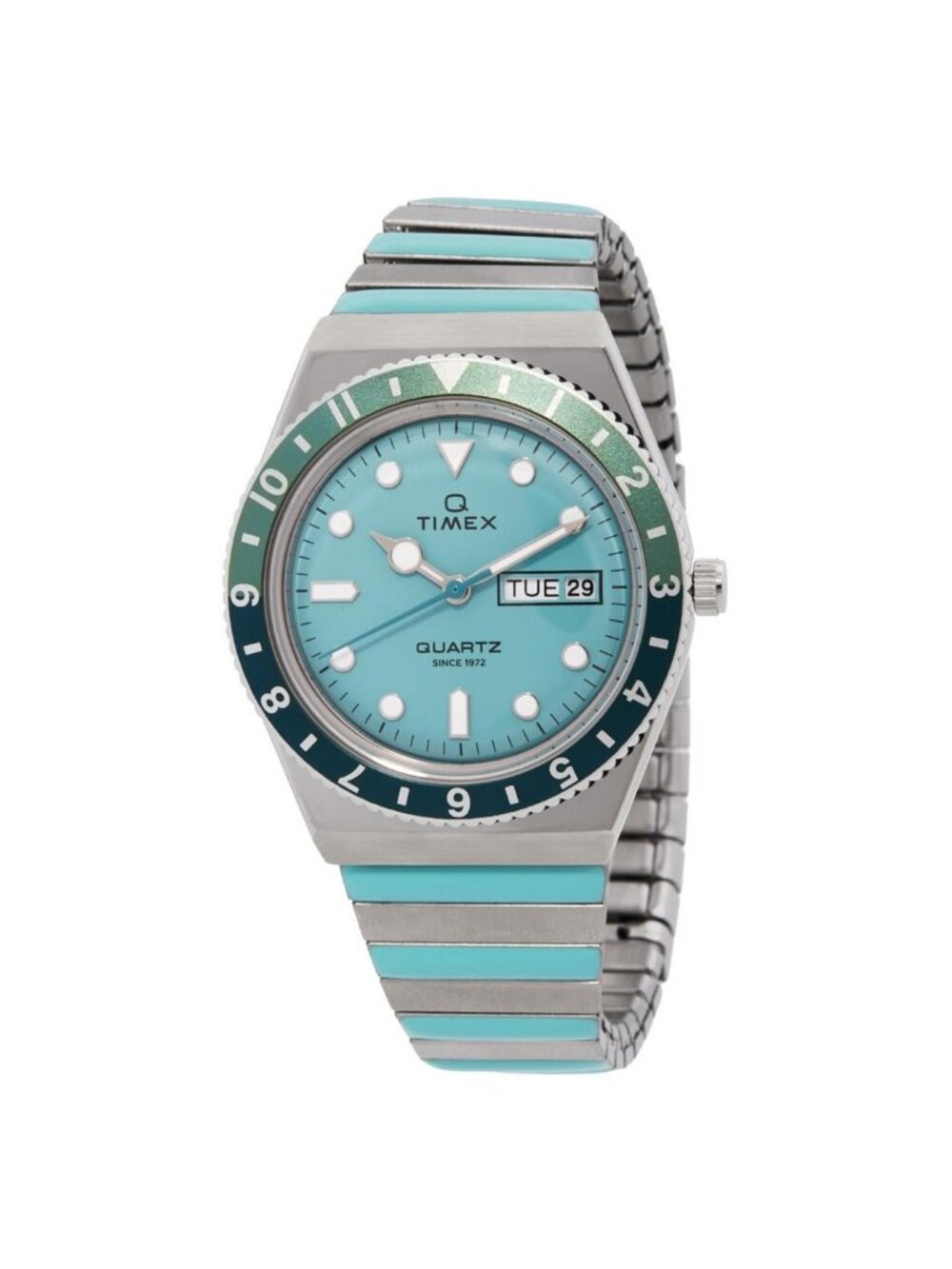 NWT Timex Q Quartz Blue Dial Ladies Watch